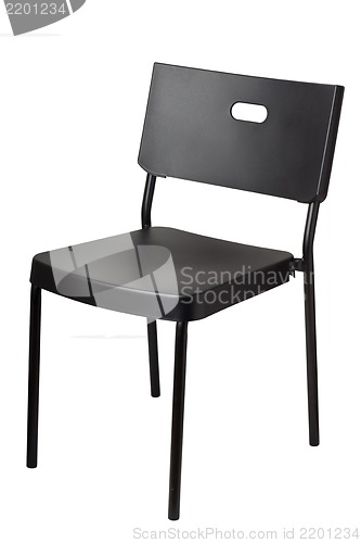 Image of Black chair, isolated on a white background