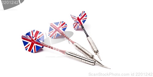 Image of dart arrows on white background