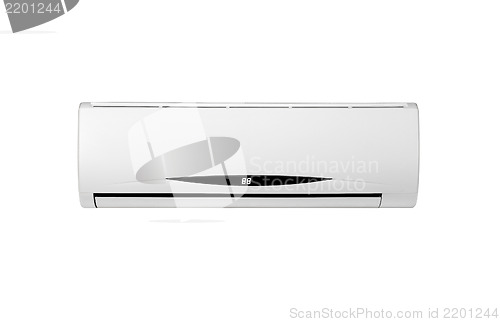 Image of white air conditioner isolated on white