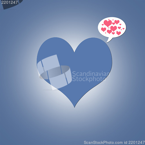 Image of Blue heart background