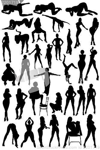 Image of Different silhouettes of the women