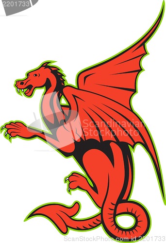 Image of Red Dragon Cartoon