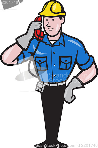 Image of Telephone Repairman Lineman Worker Phone