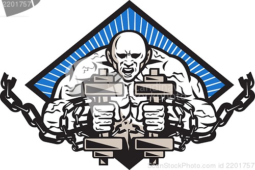 Image of Strongman With Dumbbell In Chains