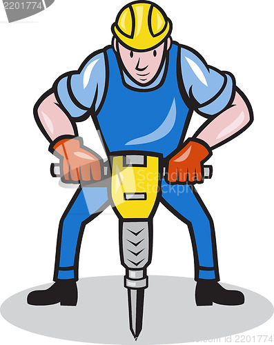 Image of Construction Worker Jackhammer Pneumatic Drill