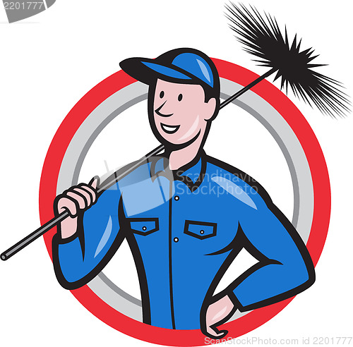 Image of Chimney Sweeper Cleaner Worker Retro