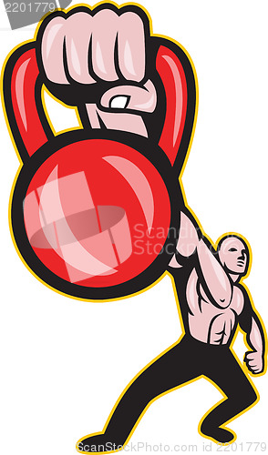 Image of Crossfit Training Lifting Kettlebell Front