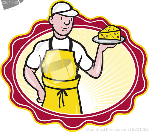 Image of Cheesemaker Holding Plate of Cheese