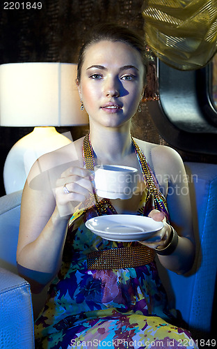 Image of drinking tea