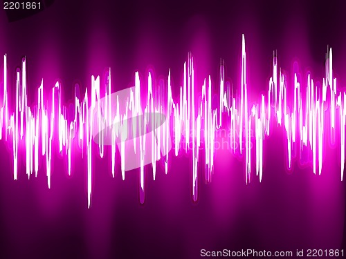 Image of Sound waves oscillating glow light. EPS 8