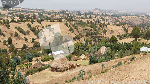 Image of Village huts on the hills