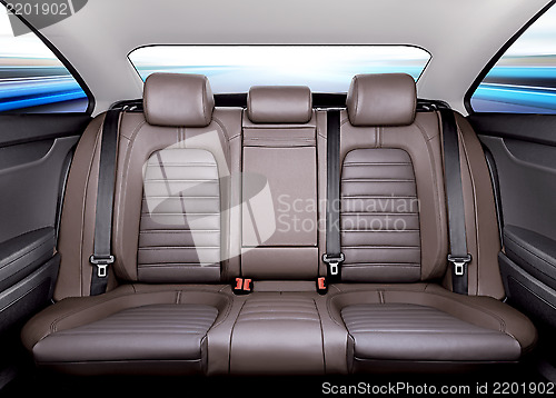 Image of back seat of car