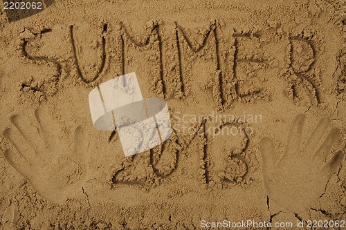 Image of summer 2013 with hand prints