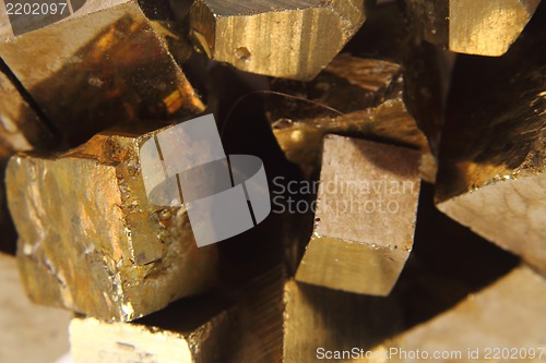 Image of golden cubes background