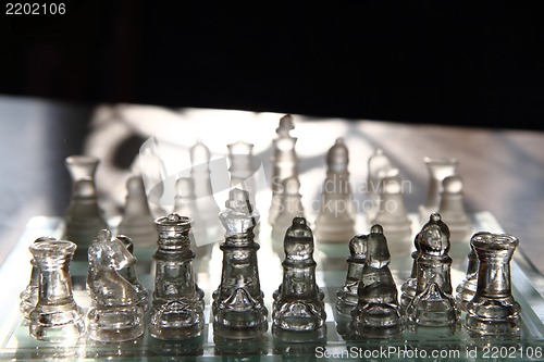 Image of glass chess set