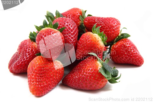 Image of strawberries isolated on the white