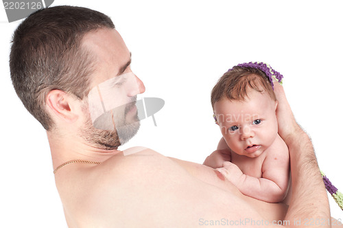 Image of Newborn baby with dad