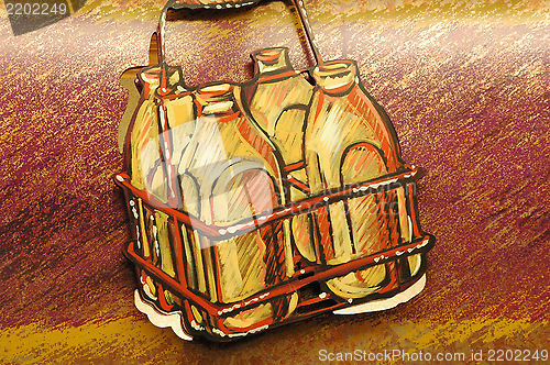 Image of Milk bottles.