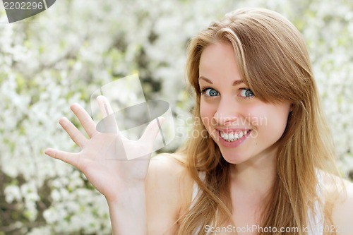 Image of Joyful young blonde