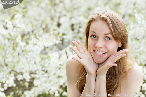 Image of Playful young woman