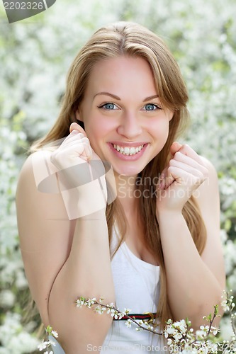 Image of Cheerful young lady