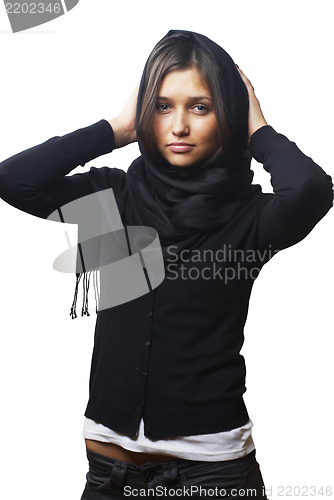 Image of Girl with black scarf