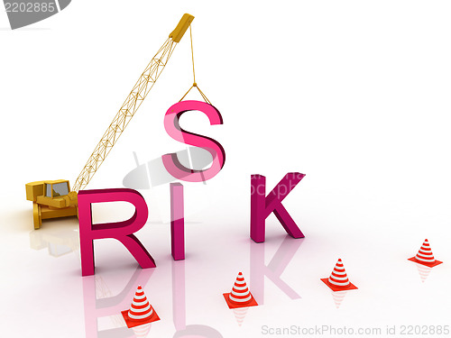 Image of Risk letters falling apart 