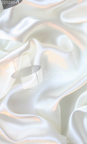 Image of Smooth elegant white silk as background