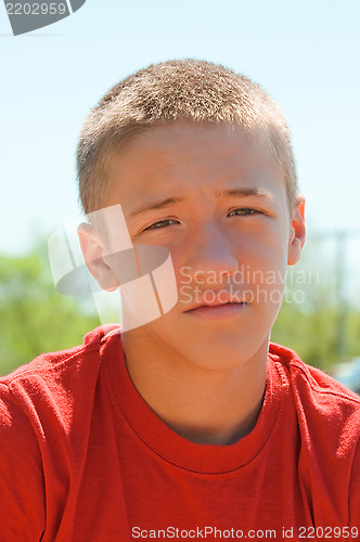Image of Sad and depressed teen boy