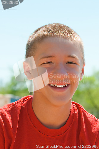 Image of Happy and smiling teen boy