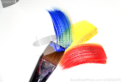 Image of Vivid strokes and paintbrushes 