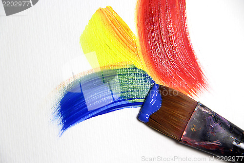 Image of Vivid strokes and paintbrushes 