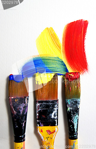 Image of Vivid strokes and paintbrushes 