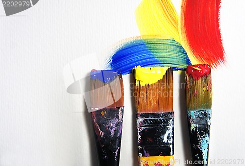 Image of Vivid strokes and paintbrushes 