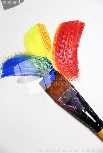 Image of Vivid strokes and paintbrushes 