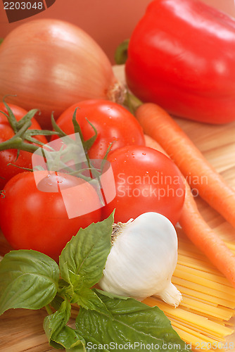 Image of Ingredients for spaghetti