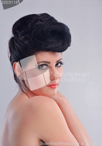 Image of Beautiful Woman with  Luxury Makeup