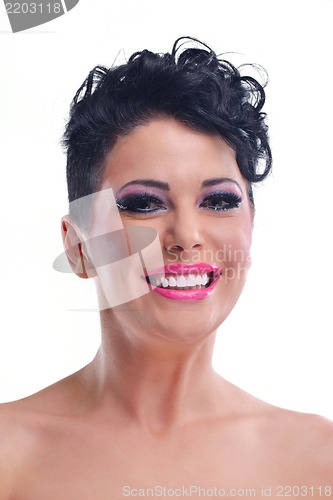 Image of Beautiful Woman with  Luxury Makeup