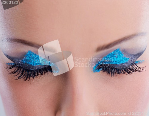 Image of Beautiful Woman with  Luxury Makeup