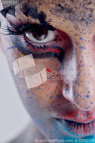 Image of Beautiful Woman with  Luxury Makeup