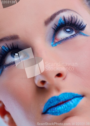 Image of Beautiful Woman with  Luxury Makeup