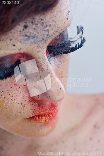 Image of Beautiful Woman with  Luxury Makeup