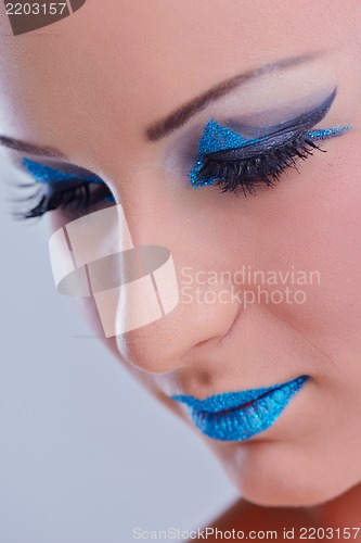 Image of Beautiful Woman with  Luxury Makeup