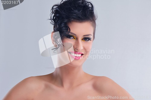 Image of Beautiful Woman with  Luxury Makeup