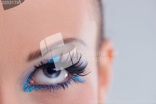 Image of Beautiful Woman with  Luxury Makeup