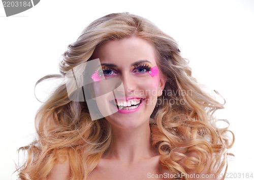 Image of Beautiful Woman with  Luxury Makeup