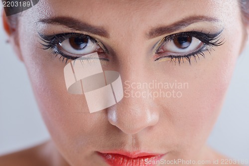 Image of Beautiful Woman with  Luxury Makeup