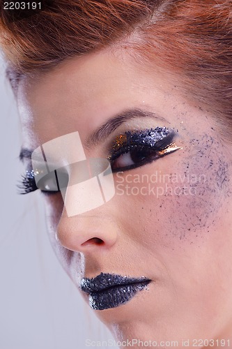 Image of Beautiful Woman with  Luxury Makeup