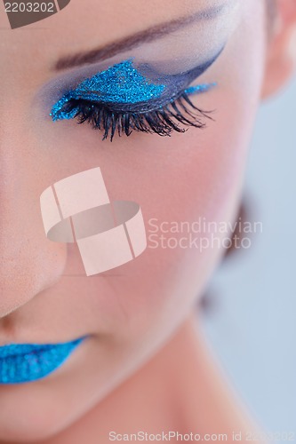 Image of Beautiful Woman with  Luxury Makeup