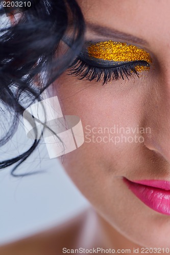 Image of Beautiful Woman with  Luxury Makeup